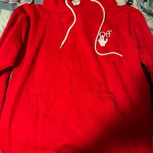 OffWhite RED hoodie MED